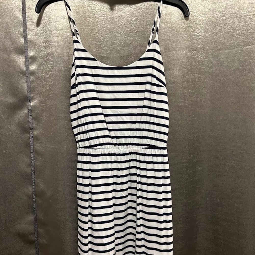 Old Navy dress navy and white nautical striped color Size S